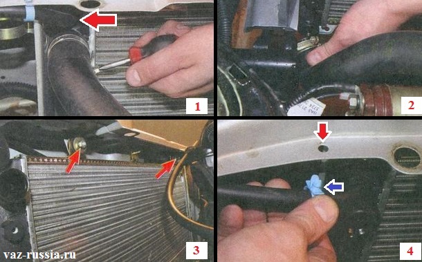 Замена радиатора охлаждения приора без кондиционера