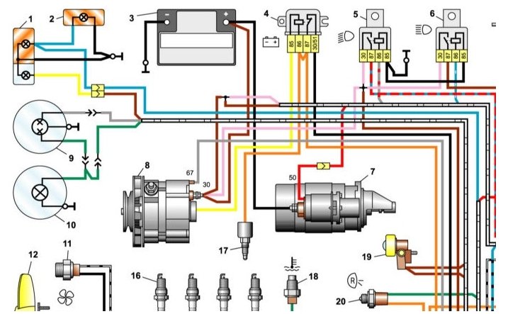 Схема электрооборудования на ВАЗ-2106 – пособие для ремонта